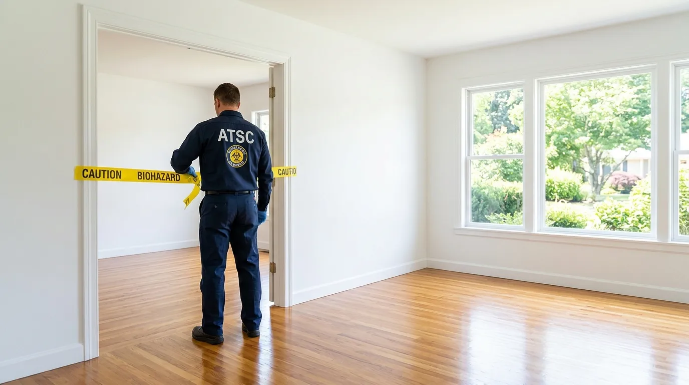 Certified biohazard cleanup crew performing Trauma Scene Cleanup in Chicago Loop